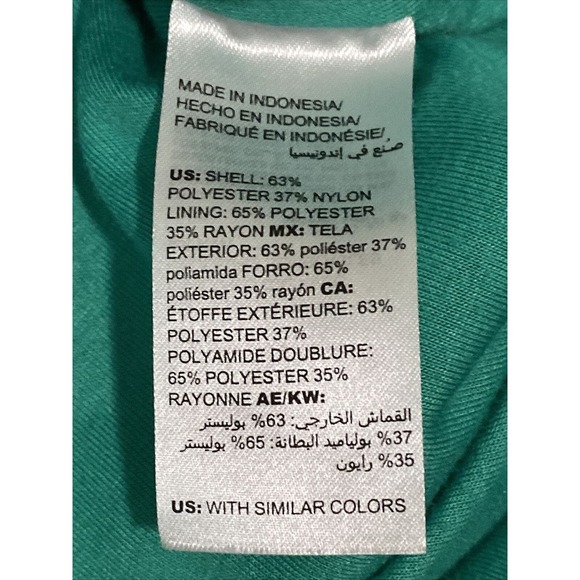 Chicos Zenergy Full Zip Jacket Size 0 (4/6) Green Zipper Pockets Casual Lined - Picture 7 of 9